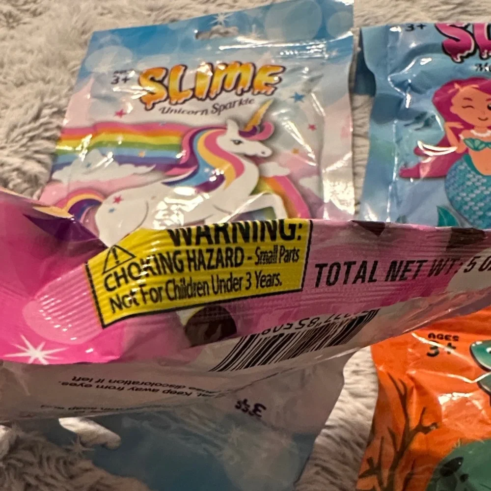 Colorful Slime Packets Unicorn Sparkle Mermaid Shells Zombie Heads Single Packs‎